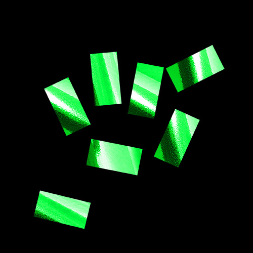Зеленый металлизированный конфетти 10х20мм