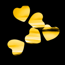Золотой металлизированный конфетти сердца