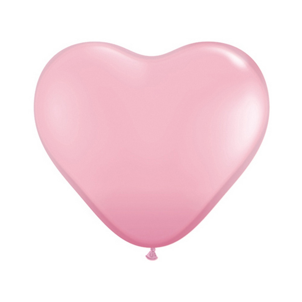 Воздушный шар латексный шар в форме сердца, диаметр 30см., наполнен гелием. Розового цвета