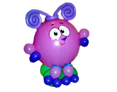 Напольная фигура из латексных воздушных шаров. Персонаж Бараш популярного детского мультфильма 