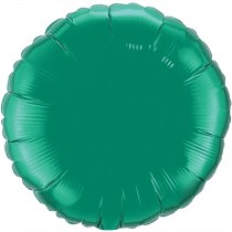Фольгированный круг зеленого цвета, наполненный гелием