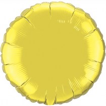 Фольгированный круг золотого цвета, наполненный гелием