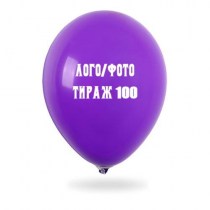 Логотипы, слоганы и фотографии на воздушных шарах в 1 цвет на 1 стороне тиражом 100 штук