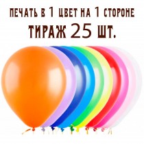 Печать на воздушных шарах логотипов и фотографий тиражом 25 шт.