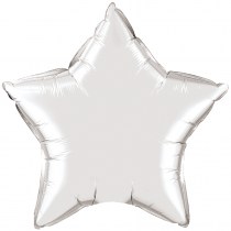 Фольгированная серебряная звезда, наполненная гелием
