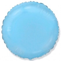 Фольгированный круг голубого цвета, наполненный гелием