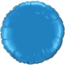 Фольгированный круг синего цвета, наполненный гелием