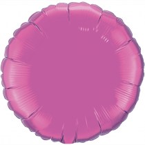 Фольгированный круг цвета фуксии, наполненный гелием