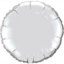 Фольгированный круг серебряного цвета, наполненный гелием