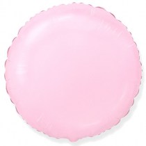 Фольгированный круг розового цвета, наполненный гелием