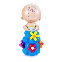 Фигура из воздушных шаров Стойка с цветами и малышом