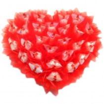Букет из конфет Красное сердце Рафаэлло