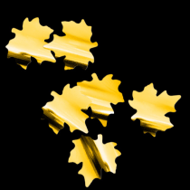 Золотой металлизированный конфетти кленовый лист
