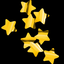 Золотой металлизированный конфетти звезды