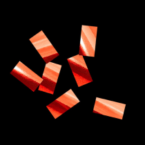 Красный металлизированный конфетти 10х20мм