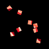 Красный металлизированный конфетти 6х6мм