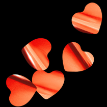 Красный металлизированный конфетти сердца