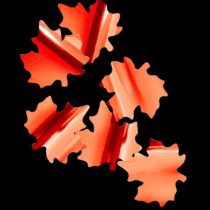 Красный металлизированный конфетти кленовый лист