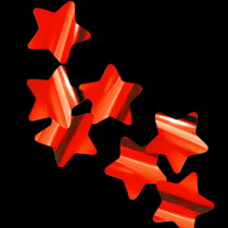 Красный металлизированный конфетти звезды