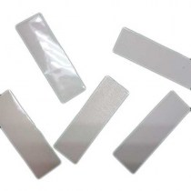 Белый металлизированный конфетти 17х55мм