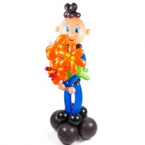 Фигура из воздушных шаров Мальчик с цветами