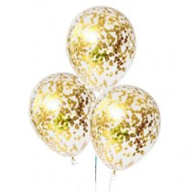 Воздушный шар с золотым конфетти, наполненный гелием